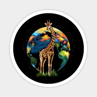 Giraffe Earth Day Magnet